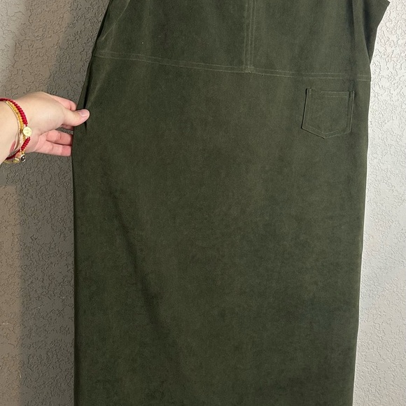 Sunshine Apparel Overall Dress Olive Green Size M - Picture 11 of 11